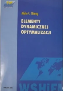 Elementy dynamicznej optymalizacji - Ekonomia - miniaturka - grafika 1