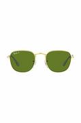 Okulary dla dzieci - Ray-Ban okulary przeciwsłoneczne dziecięce Frank Kids kolor zielony 0RJ9557S-Polarized - miniaturka - grafika 1