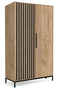 Szafa LAMINO S-1 dąb craft/czarny na czarnych nogach - Szafy - miniaturka - grafika 1
