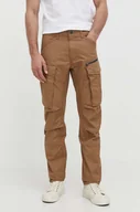 Spodnie męskie - G-Star Raw spodnie męskie kolor beżowy w fasonie cargo - miniaturka - grafika 1