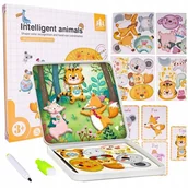 Układanki dla dzieci - ﻿Puzzle Klocki Magnetyczne UKŁADANKA Magnetyczna 2D GRA LOGICZNA MOZAIKA - miniaturka - grafika 1