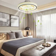 Wentylatory sufitowe - 19-calowy wentylator sufitowy i lampa sufitowa LED z pilotem zdalnego sterowania 48W - miniaturka - grafika 1