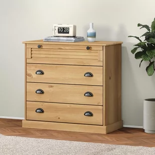 vidaXL Komoda VIGO, 80x40x76 cm, lite drewno sosnowe - Komody - miniaturka - grafika 1