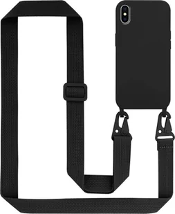Etui ochronne Cadorabo do Apple iPhone XS MAX w kolorze czarnym Etui na telefon komórkowy na łańcuszku z regulowaną długością paska na sznurek - Etui i futerały do telefonów - miniaturka - grafika 1