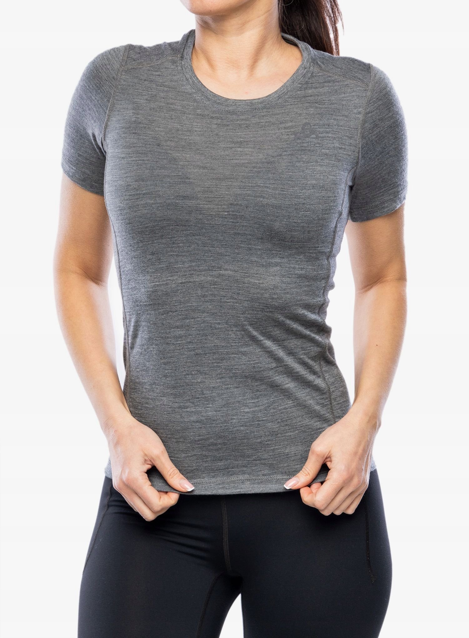 Koszulka termoaktywna z krótkim rękawem damska Odlo MERINO 200 szary L