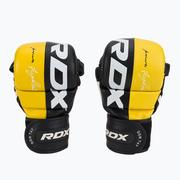 Rękawice bokserskie - Rękawice grapplingowe RDX T6 czarno-żółte GGR-T6Y  l+ - miniaturka - grafika 1