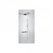 Słuchawki prysznicowe - TRES 20725302AC Zestaw natryskowy z baterią termostatyczną BLOCK - miniaturka - grafika 1