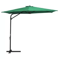 Parasole ogrodowe - vidaXL Lumarko Parasol ogrodowy na stalowym słupku, 300 cm, zielony 47312 - miniaturka - grafika 1