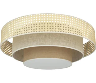 Duolla - LED Plafon LUNETA LED/26W/230V śr. 60 cm 4000K rattan/beżowy - Lampy sufitowe - miniaturka - grafika 1