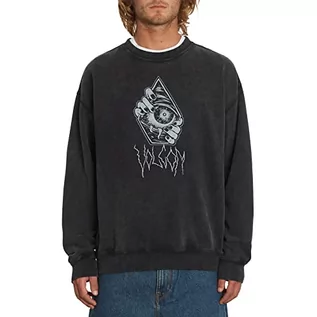 Bluzy męskie - Volcom Męska bluza No Recess Lse Crew, czarna, S, czarny, S - grafika 1