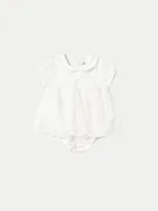 Sukienki i spódniczki dla dziewczynek - Mayoral Sukienka elegancka 1666 Biały Regular Fit - miniaturka - grafika 1