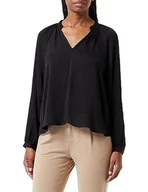 Bluzki damskie - VERO MODA Vmsunny Ls VMA Noos bluzka damska z dekoltem w serek, czarny, L - miniaturka - grafika 1