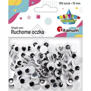 TITANUM Ruchome oczy TITANUM 10mm op.100 242711 - Pasmanteria - miniaturka - grafika 1