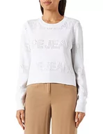 Swetry damskie - Pepe Jeans Damski sweter Tierney, biały, S, biały, S - miniaturka - grafika 1