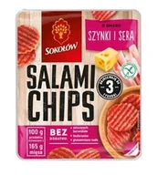 Kiełbasa i wędliny - SALAMI CHIPS SZYNKA I SERA 60G SOKOŁÓW - miniaturka - grafika 1