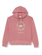 Bluzy damskie - Lee Legendary damska bluza z kapturem, Rosa, M - miniaturka - grafika 1