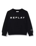 Bluzy dla chłopców - Replay Bluza chłopięca, 098 BLACK, 4 lat - miniaturka - grafika 1