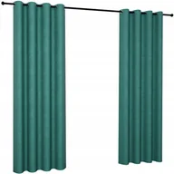 Zasłony - Zasłona welurowa gładka wewnętrzna 140x220 zasłony gotowe na kółkach kolory - miniaturka - grafika 1