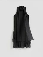 Sukienki - Reserved - Sukienka w groszki - czarny - miniaturka - grafika 1