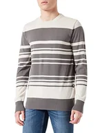 Paski - G-STAR RAW Męski sweter z dzianiny w paski, Wielokolorowy (Nimbus Cloud/Granitowy pasek D21175-c706-c992), XS - miniaturka - grafika 1