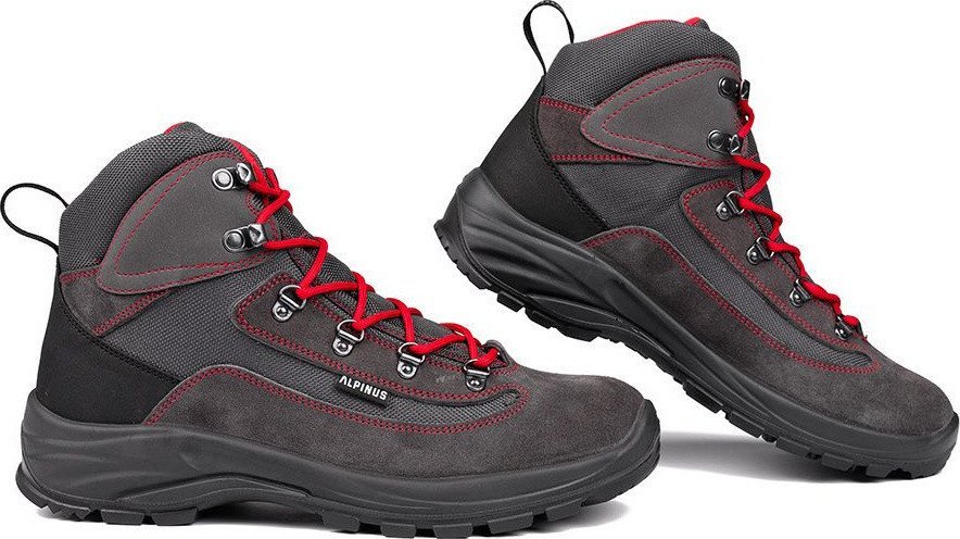 Buty trekkingowe Alpinus Brahmatal High Active grafitowo-czerwone GR43321 36