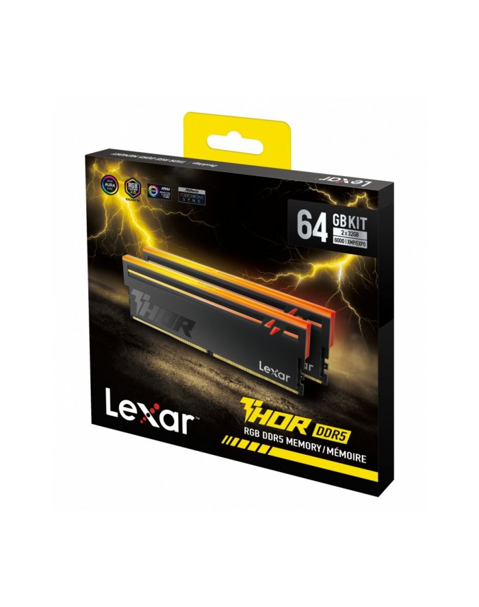 lexar Pamięć do PC DDR5 THOR2.0 64GB2*32/6000 CL40 RGB czarna LD5U32G60C40BV-RGD