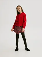 Swetry dla dziewczynek - Reserved - Kardigan z ozdobnymi guzikami - czerwony - miniaturka - grafika 1