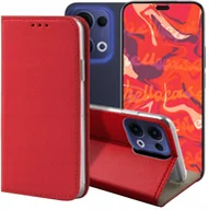 Etui i futerały do telefonów - ETUI Z KLAPKĄ DO OPPO RENO13 5G CZERWONE ZAMYKANE MAGNETYCZNE KABURA CASE - miniaturka - grafika 1