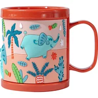 Kubki dla dzieci - Plastikowy kubek 3D ze zwierzakami Słoń - miniaturka - grafika 1