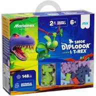 Klocki - Mini Waffle 148el Smok Diplodok i T-Rex - miniaturka - grafika 1