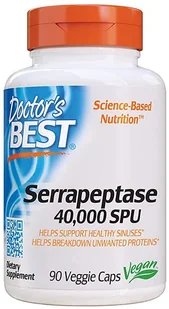 DOCTOR'S BEST DOCTOR'S BEST Serrapeptase 90vegcaps - Witaminy i minerały dla sportowców - miniaturka - grafika 2