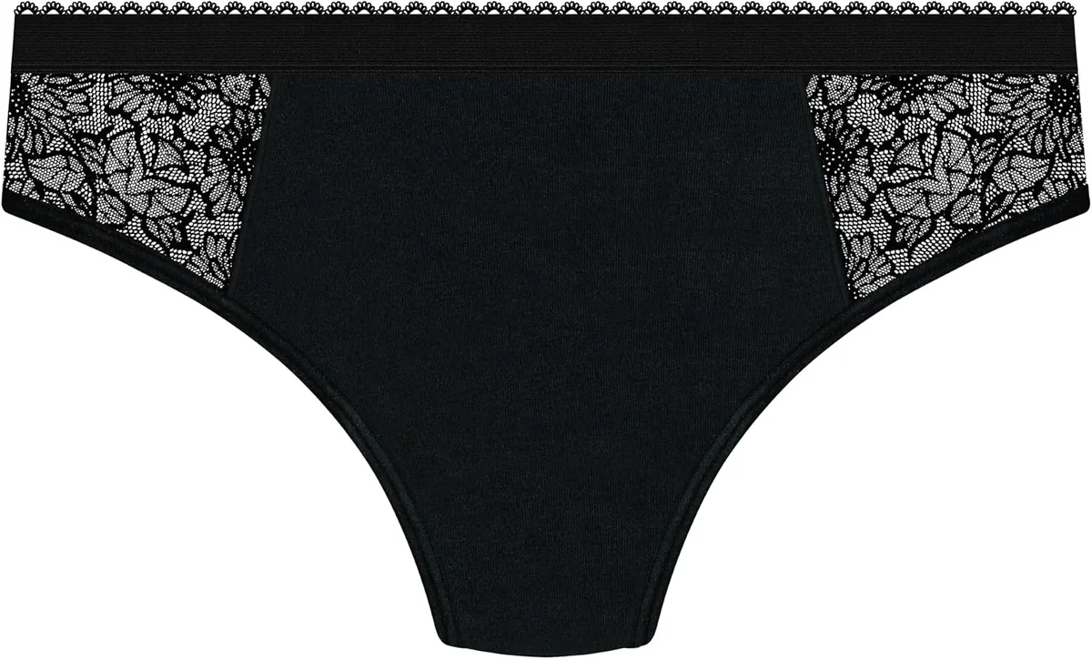 Majtki menstruacyjne DIM Protect z bawełny organicznej M czarne