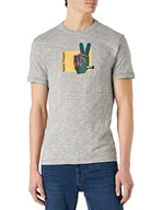 Koszulki męskie - United Colors of Benetton Koszulka męska 3f93u103t, szara 507, XL - miniaturka - grafika 1