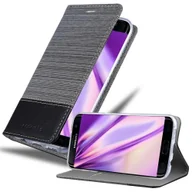 Etui i futerały do telefonów - Etui Cadorabo do Samsung Galaxy S7 EDGE w kolorze GREY BLACK Etui na telefon komórkowy z magnetycznym zamknięciem, funkcją podstawki i miejscem na kartę Etui Etui ochronne Etui z klapką w stylu książki - miniaturka - grafika 1