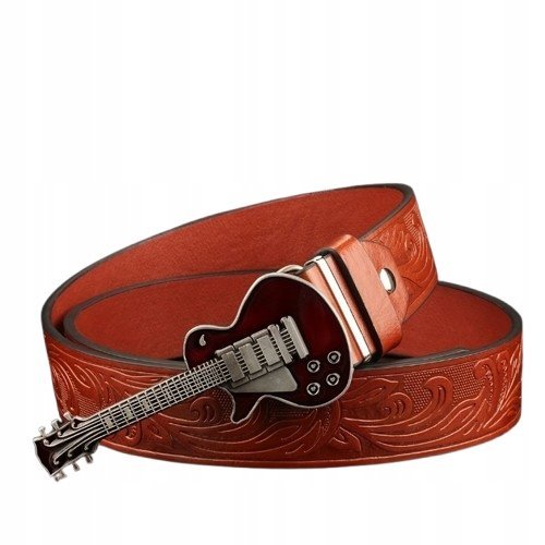 Pas pasek GITARA ELEKTRYCZNA CZERWONA Rock Metal Punk Muzyka jazz 105 cm