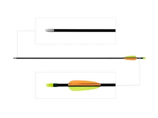Poe Lang - Strzała z włókna szklanego - 30" - Grot tarczowy gładki - Czarna - D-065K/VD-065K - Strzały do łuków - miniaturka - grafika 2