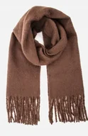 Apaszki i szaliki damskie - ONLY SZALIK DAMSKI BRĄZOWY Z FRĘDZLAMI JGB - miniaturka - grafika 1