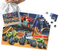 Puzzle - PUZZLE - Blaze i Mega maszyny WZORY Z BAJEK I GIER 110EL + WORECZEK - miniaturka - grafika 1