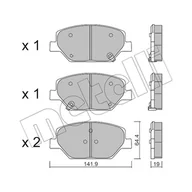 Klocki hamulcowe - Klocki hamulcowe - komplet METELLI 22-1178-0 - miniaturka - grafika 1
