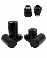 Zawory i kraniki - Zawór regulacyjny do grzałki Integra lewy GZ1/2 czarny mat - miniaturka - grafika 1