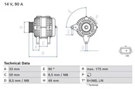 Alternatory - Alternator Bosch 0 986 085 170 - miniaturka - grafika 1