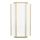 Kabiny prysznicowe - Kabina prysznicowa pięciokątna Titanium 80x80 cm złoto szczotkowane Durasan - miniaturka - grafika 1