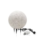 Lampy ogrodowe - ZESTAW Kula OGRODOWA FLORA S wodoodporna + ŻARÓWKA LED 10W barwa neutralna - miniaturka - grafika 1