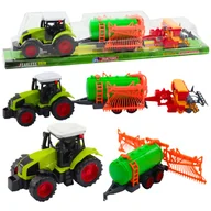 Samochody i pojazdy dla dzieci - Zestaw Traktor Rolniczy Farmerski Cysterna Zgrabiarka - miniaturka - grafika 1
