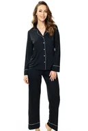 Piżamy damskie - Piżama damska Elitte : Kolor - Czarny, Rozmiar - 36 - miniaturka - grafika 1