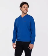 Swetry męskie - Sweter z bawełny organicznej ADAM ORGANIC TRUE BLUE-L - miniaturka - grafika 1