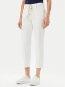 Spodnie damskie - Marc O'Polo Spodnie materiałowe 503 0089 11055 Beżowy Boyfriend Fit - miniaturka - grafika 1