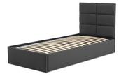 Łóżka - Łóżko tapicerowane, 6 paneli, 90x200 cm, Tores, ciemny szary - miniaturka - grafika 1