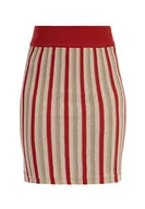 Spódnice - faina Damska spódnica z dzianiny mini 11026973, czerwona wielokolorowa, M, czerwony, wielokolorowy, M - miniaturka - grafika 1