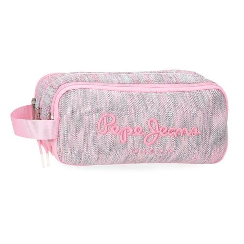 Pepe Jeans Miri Pokrowiec Trzyosobowy Różowy 22x10x9 cms Poliester by Joumma Bags by Joumma Bags, Różowy, Potrójne etui